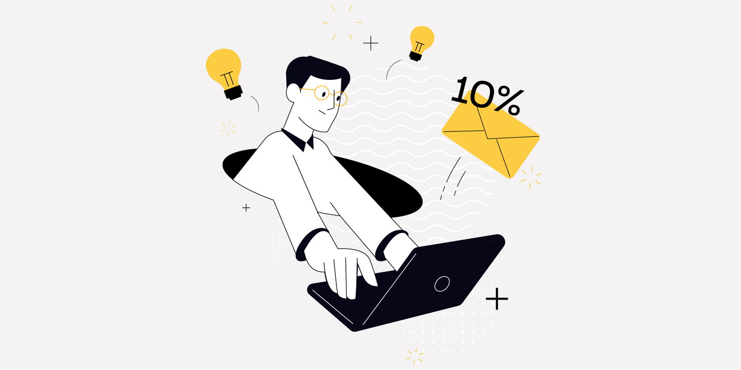 Grafikillustration für einen Teaser zur Newsletter-Anmeldung.